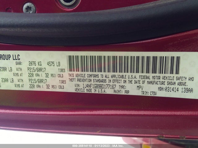 1J4NF1GB9BD177167 Jeep Patriot Latitude