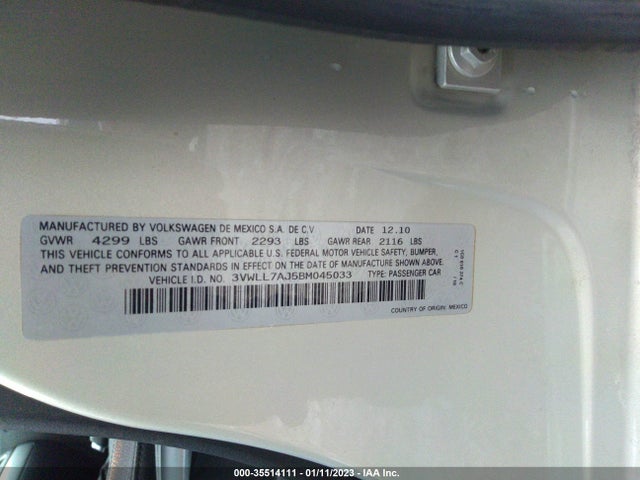 Volkswagen Jetta Sedan Tdi 2011 3VWLL7AJ5BM045033 Image 9