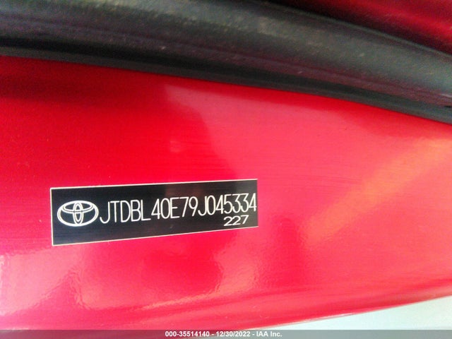 2009 TOYOTA COROLLA VIN: JTDBL40E79J045334