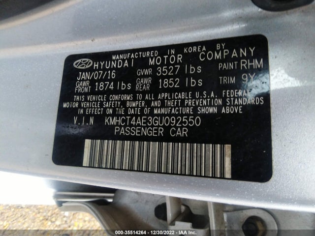 Hyundai ACCENT SE 2016 KMHCT4AE3GU092550 Image 11