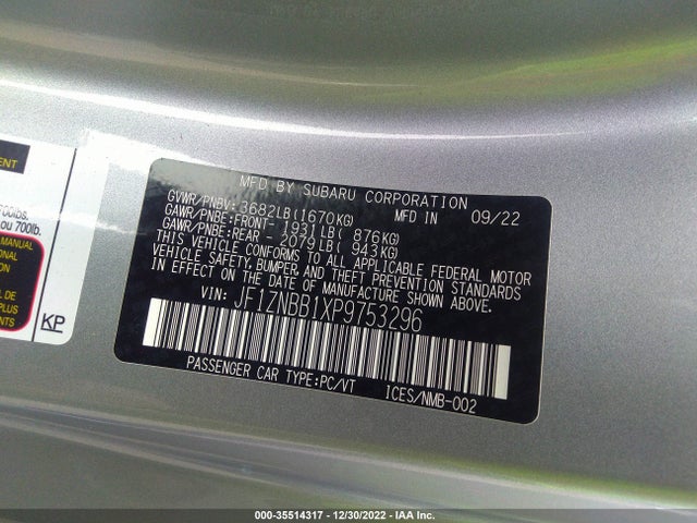 2023 Toyota GR 86, VIN: JF1ZNBB1XP9753296