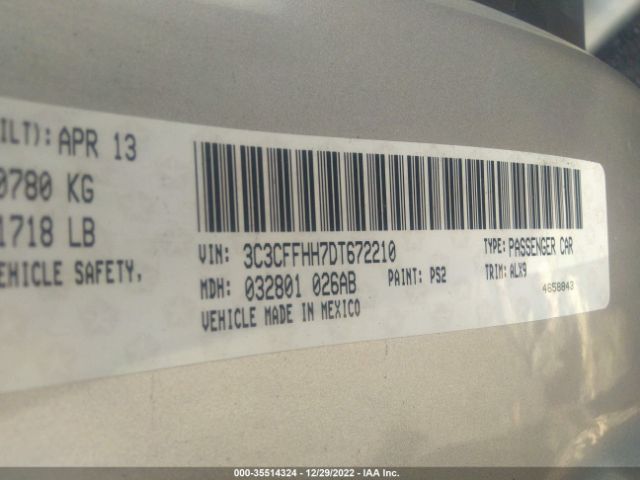 3C3CFFHH7DT672210 Fiat 500