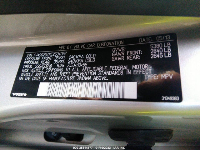 Volvo XC60 2014 YV4902DZXE2504057 Image 10
