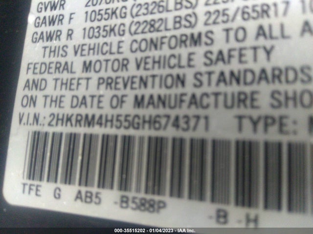 Honda CR-V EX 2016 2HKRM4H55GH674371 Image 10
