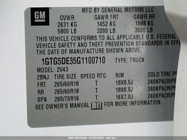 1GTG5DE35G1100710 GMC Canyon 2wd Slt