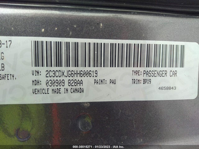 Dodge Charger Sxt 2017 2C3CDXJG6HH600619 Image 9