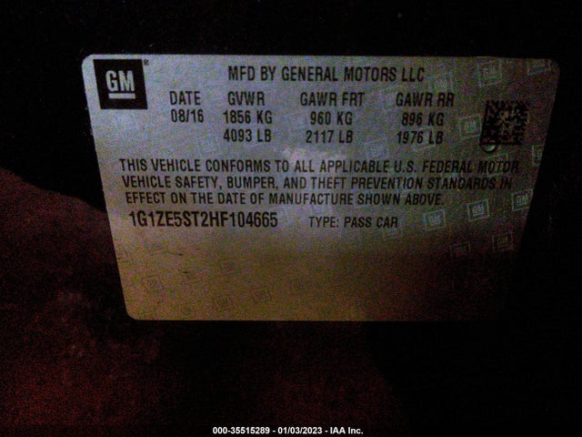 Chevrolet MALIBU LT 2017 1G1ZE5ST2HF104665 Image 10