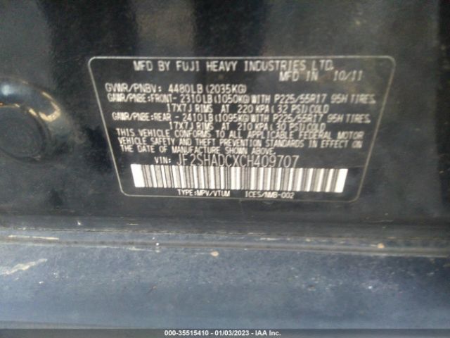 JF2SHADCXCH409707 Subaru Forester 2.5x Premium