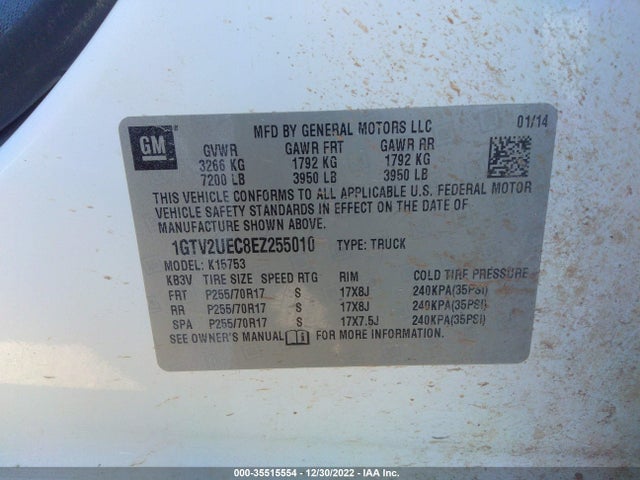 GMC Sierra 1500 Sle 2014 1GTV2UEC8EZ255010 Image 10