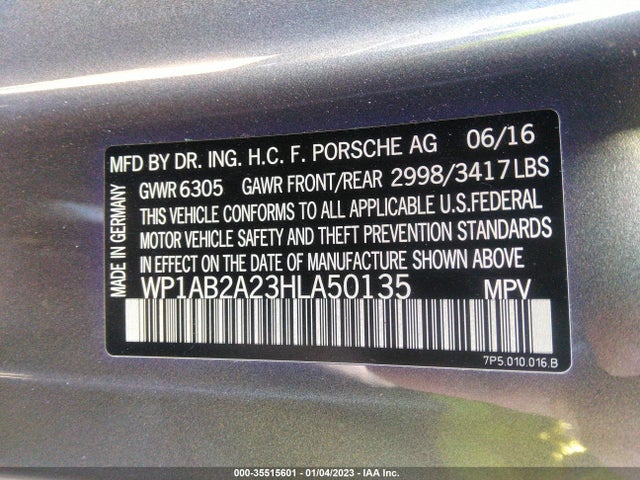 2017 Porsche Cayenne, VIN: WP1AB2A23HLA50135