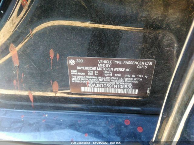 WBA3B1G59FNT05830 BMW 3 Series 320i