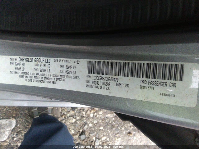 1C3CCBBB7DN723470 Chrysler 200 Touring