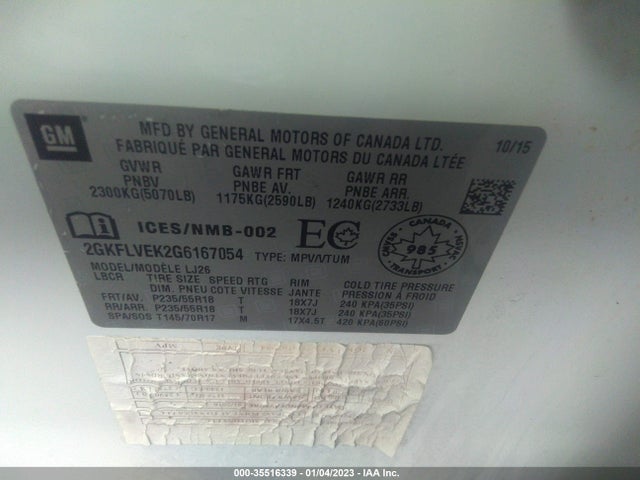 GMC Terrain Denali 2016 2GKFLVEK2G6167054 Image 10