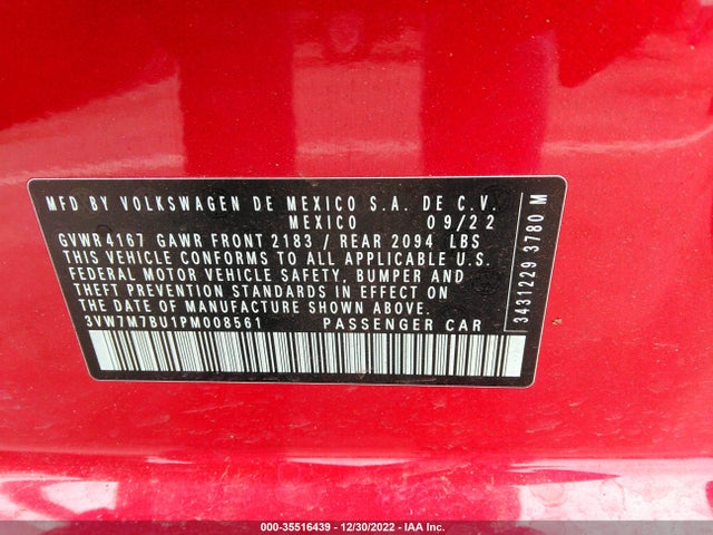 Volkswagen JETTA SE 2023 3VW7M7BU1PM008561 Image 11