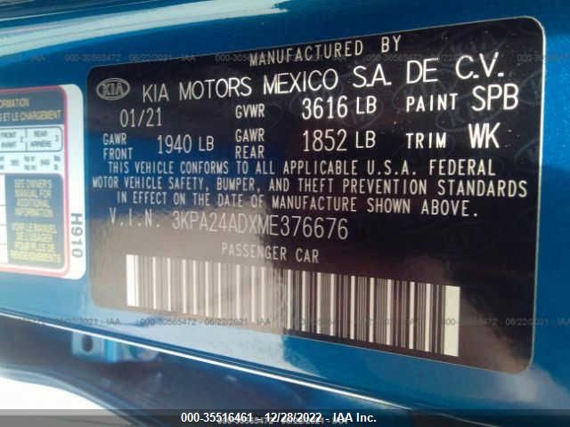 3KPA24ADXME376676 KIA RIO S