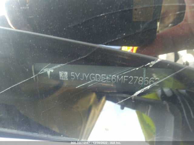 Tesla Model Y Long Range 2021 5YJYGDEE6MF278662 Image 9
