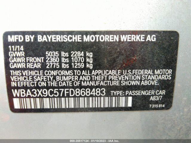 WBA3X9C57FD868483 BMW 3 Series Gran Turismo 335i Xdrive