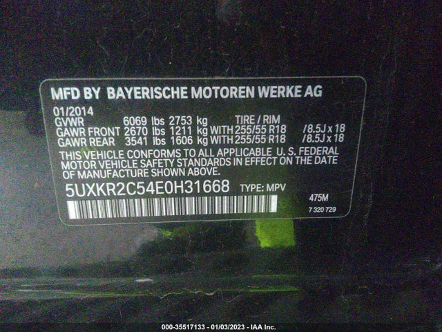 BMW X5 Sdrive35i 2014 5UXKR2C54E0H31668 Image 9