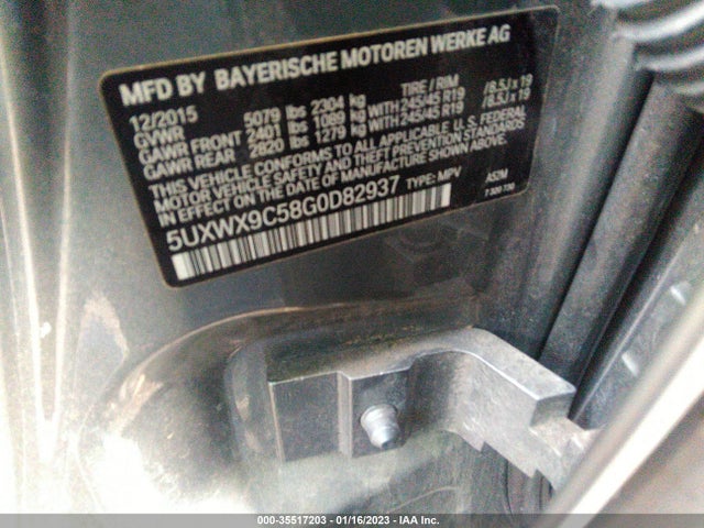 BMW X3 Xdrive28i 2016 5UXWX9C58G0D82937 Image 9