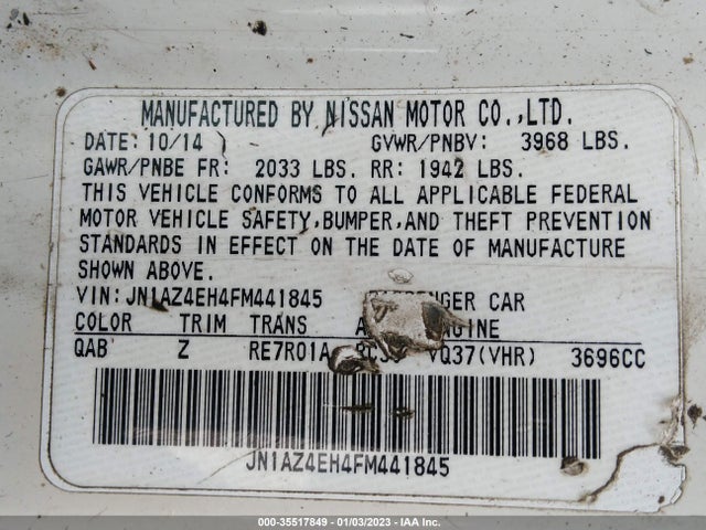 Nissan 370Z 2015 JN1AZ4EH4FM441845 Image 10