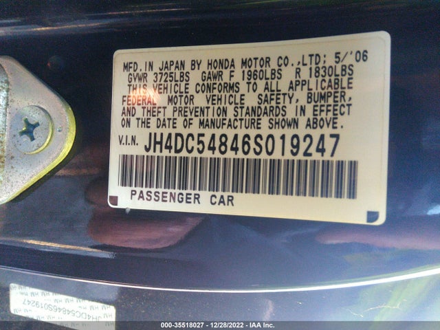 Acura RSX 2006 JH4DC54846S019247 Image 10