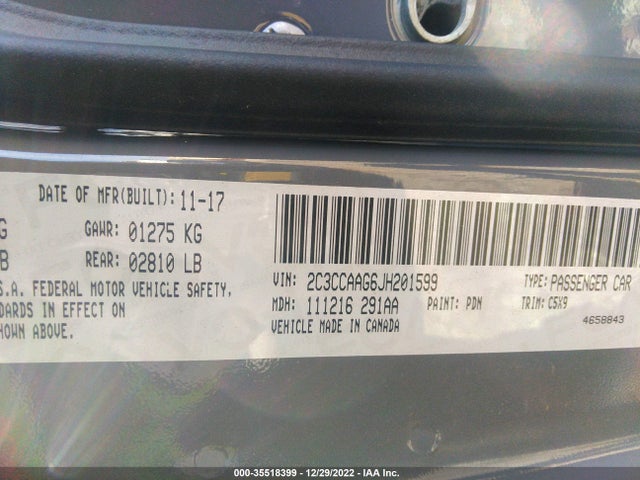 2018 Chrysler 300, VIN: 2C3CCAAG6JH201599