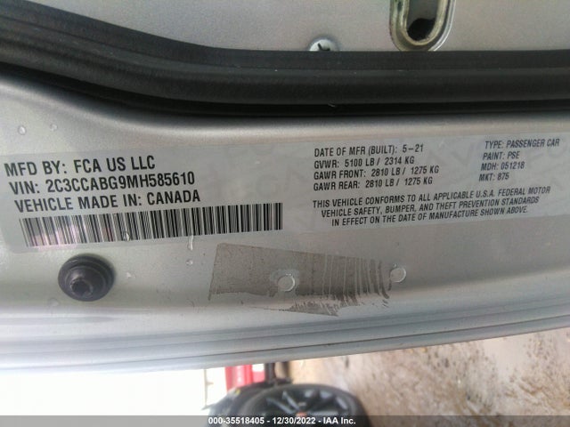 2021 Chrysler 300, VIN: 2C3CCABG9MH585610