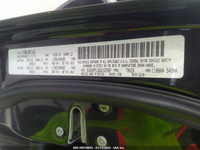 2016 Ram 2500, VIN: 3C6UR5FL8GG167287