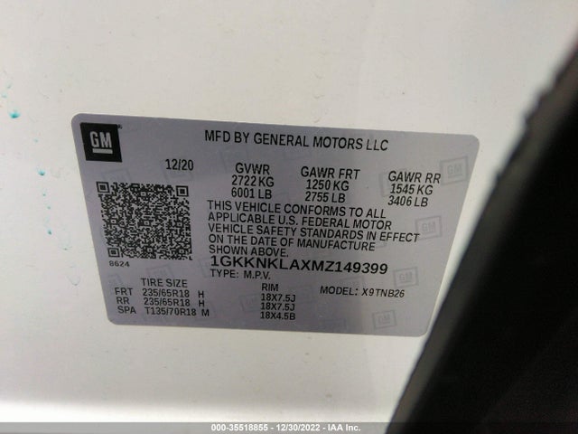 2021 GMC Acadia, VIN: 1GKKNKLAXMZ149399
