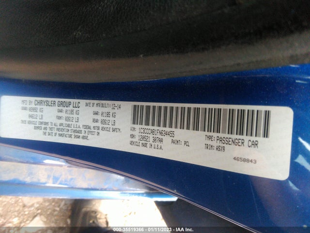 1C3CCCAB1FN634455 Chrysler 200 Limited