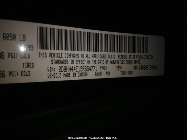 Dodge Grand Caravan Se 2009 2D8HN44E19R654771 Image 10