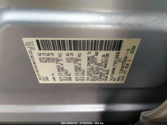 5N1AT3BB9MC795366 Nissan ROGUE SV