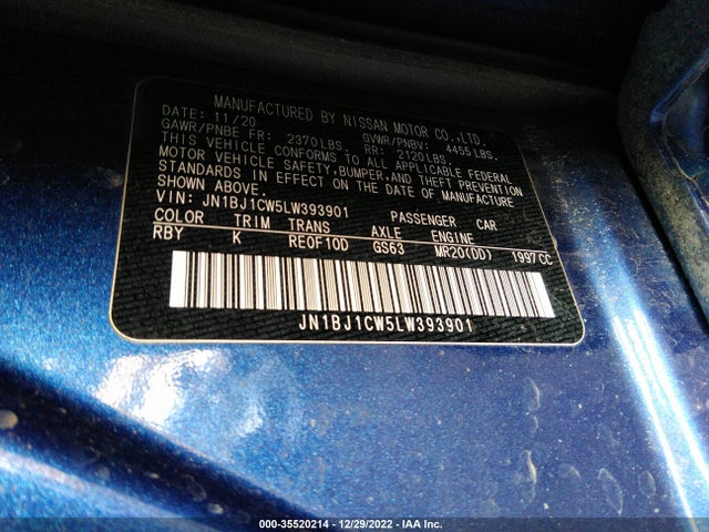 2020 Nissan Rogue, VIN: JN1BJ1CW5LW393901