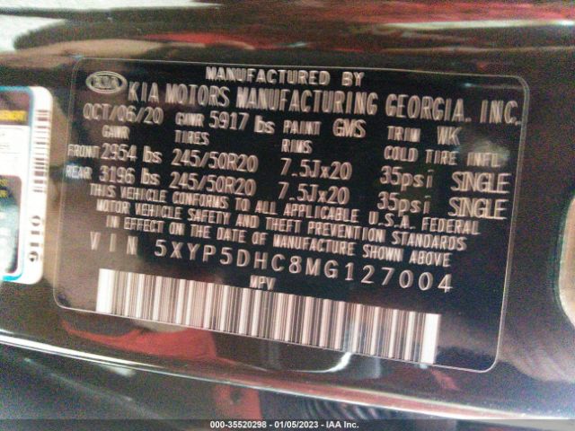 5XYP5DHC8MG127004 KIA Telluride Sx