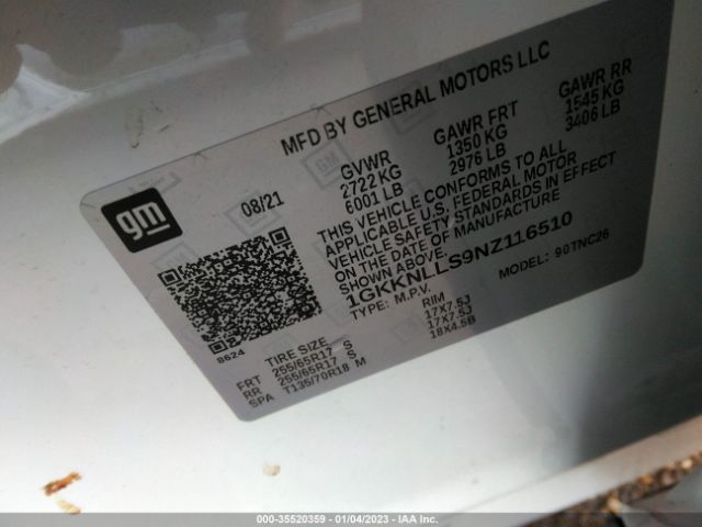 1GKKNLLS9NZ116510 GMC Acadia At4