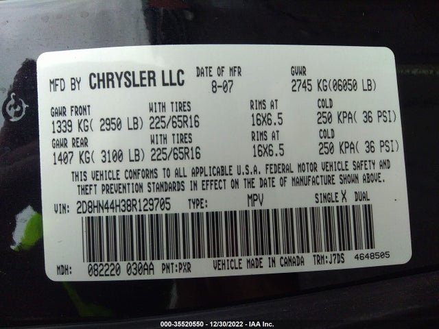 Dodge Grand Caravan Se 2008 2D8HN44H38R129705 Image 10