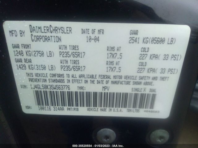 1J4GL58K35W563776 Jeep Liberty Limited