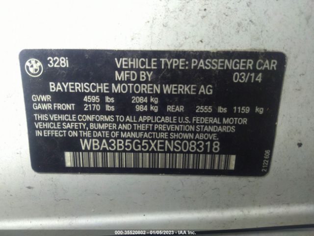 WBA3B5G5XENS08318 BMW 3 Series 328i Xdrive