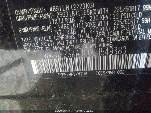 Subaru Forester Premium 2020 JF2SKAJC0LH549383 Image 9