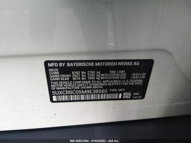 BMW X5 Xdrive40i 2021 аукцион фото