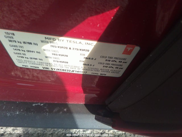 2018 Tesla Model X, VIN: 5YJXCBE22JF141117