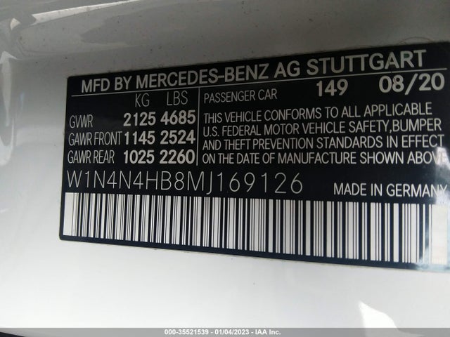 2021 Mercedes-Benz GLA-Class, VIN: W1N4N4HB8MJ169126