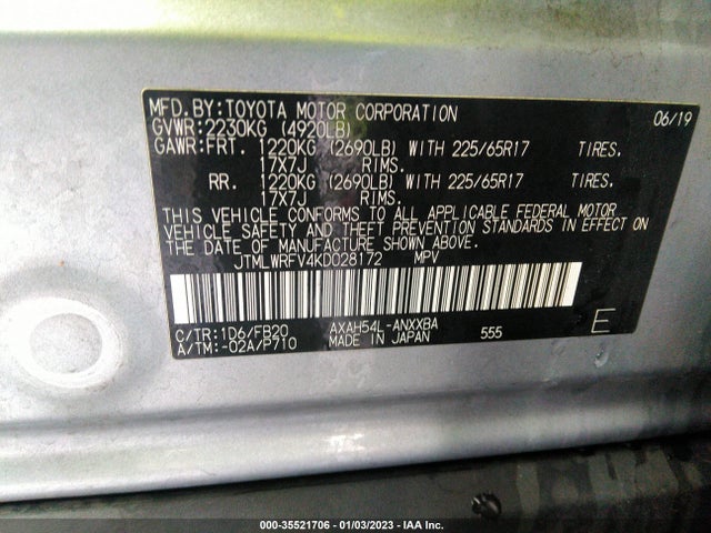 Toyota Rav4 Hybrid Le 2019 JTMLWRFV4KD028172 Image 11