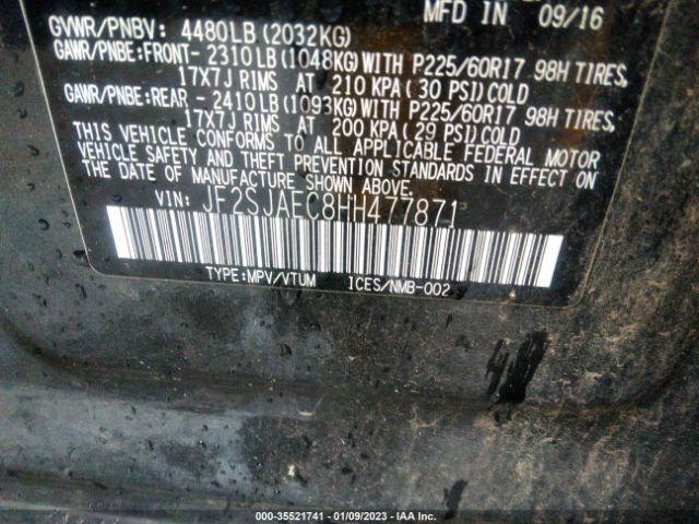 JF2SJAEC8HH477871 Subaru Forester Premium