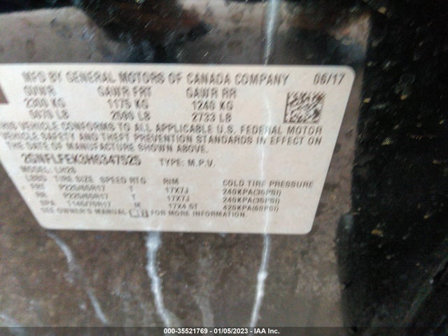 Chevrolet EQUINOX LT 2017 2GNFLFEK3H6347525 Image 10