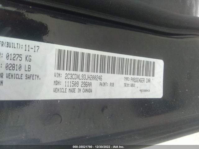 2018 Dodge Charger, VIN: 2C3CDXL93JH200246
