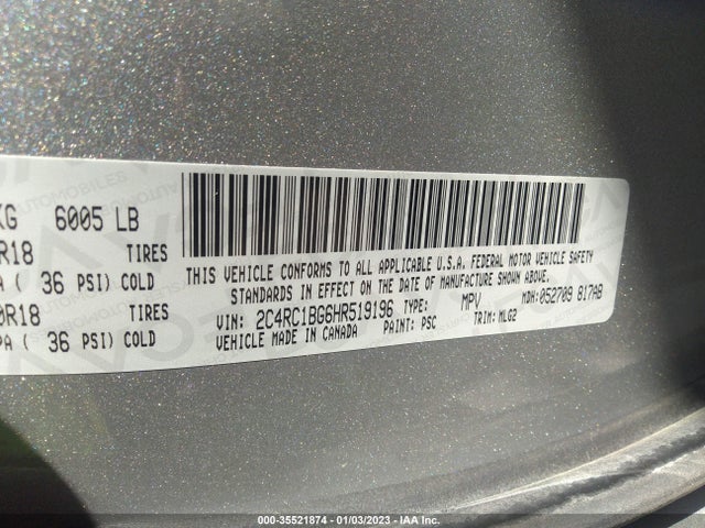 2C4RC1BG6HR519196 Chrysler Pacifica Touring-l