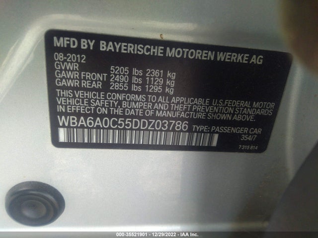 BMW 6 Series 640i 2013 WBA6A0C55DDZ03786 Image 10