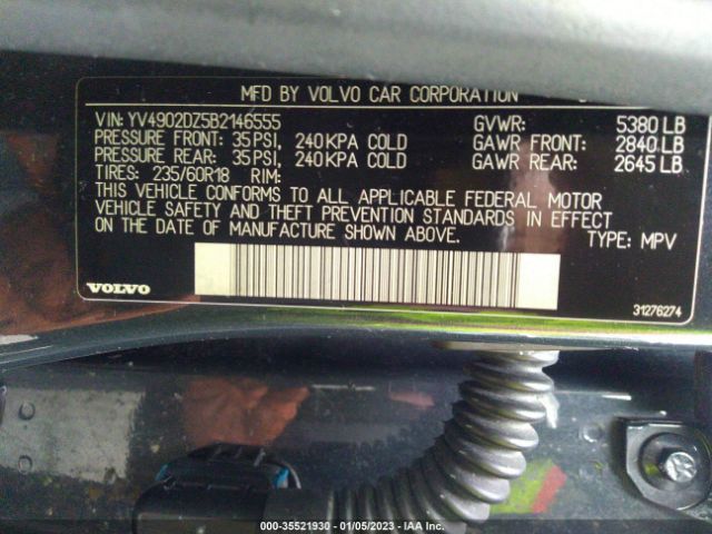 YV4902DZ5B2146555 Volvo Xc60 3.0t