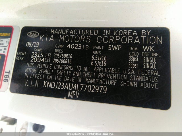 KIA SOUL LX 2020 KNDJ23AU4L7702979 Image 9